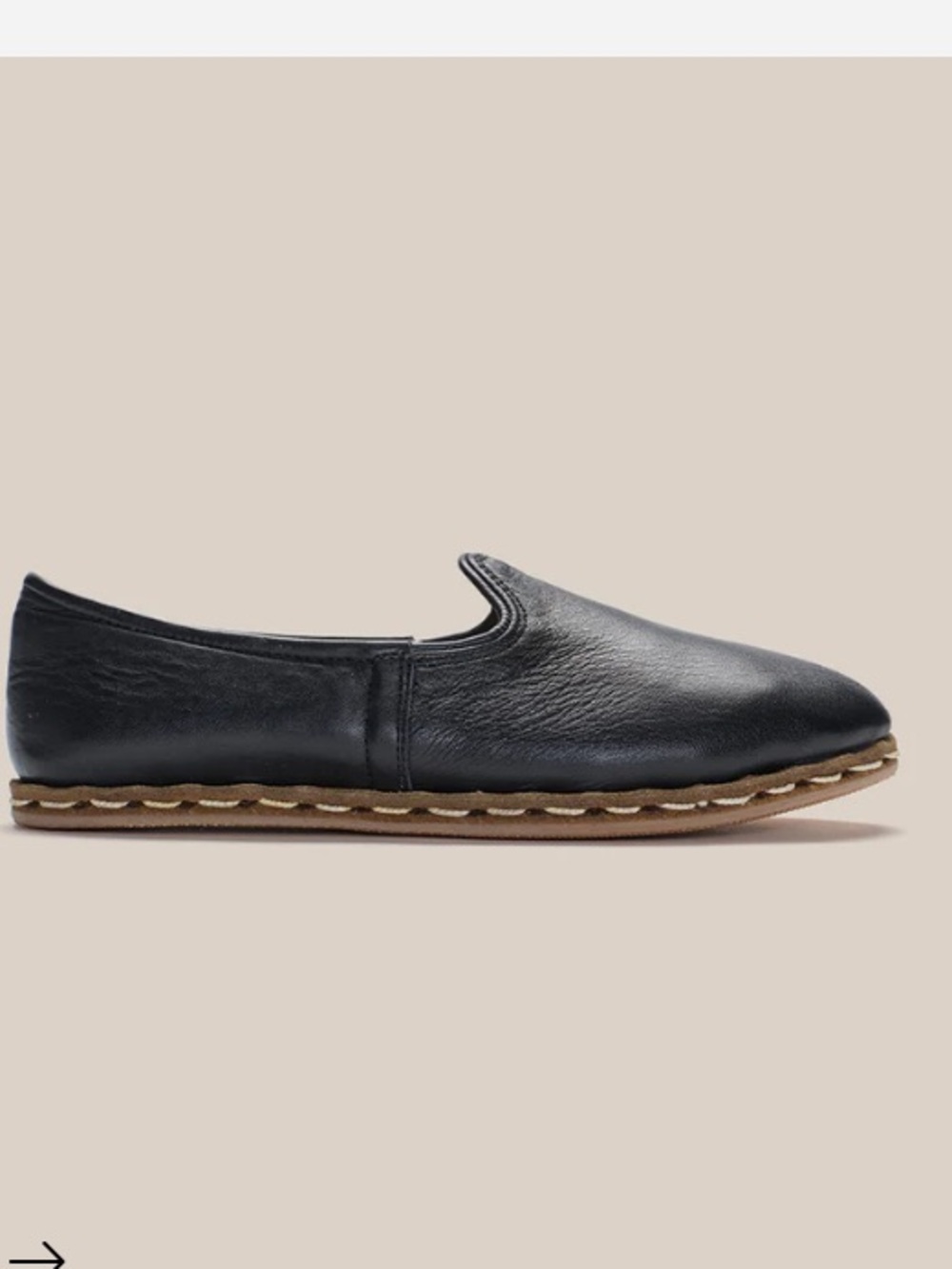 Size 6 EU37 like new Sabah black leather glove loafers - Picture 7 of 14